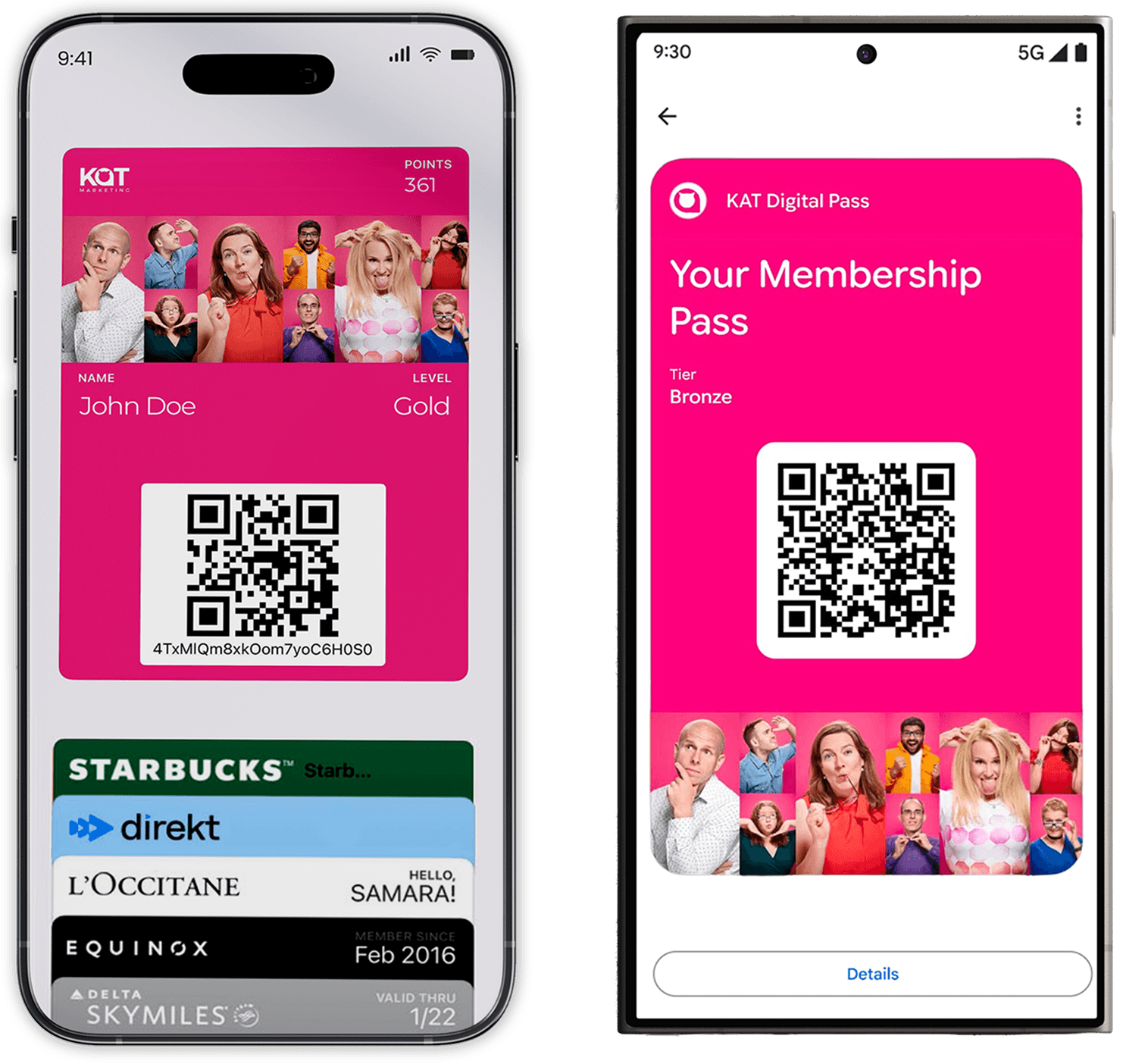 Digital wallet pass on Android and iPhone